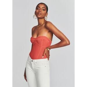 Retrofete Lena Bodysuit In Calypso Coral Size XS Brand New With Tags